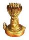 Brass Made Idol of Shiva face on Shivling w/ Nandi 6" Brass Made Idol of Shiva face on Shivling w/ Nandi 6"