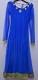 Blue Net Anarkali Suit, Flared Dress Salwar Kameez Dupatta (S) #6030a Blue Net Anarkali Suit, Flared Dress Salwar Kameez Dupatta (S) #6030a