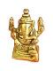 Small Golden Brass Statue of Lord Ganesha 2.5" Small Golden Brass Statue of Lord Ganesha 2.5"