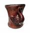 Embossed Elephant Leather Covered Paper Mache Accent Table Embossed Elephant Leather Covered Paper Mache Accent Table
