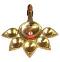 Brass Lamp w/ 5 Oil Wick (Panch Mukhi), Aarti Diya for Puja w/ Handle - 10" Brass Lamp w/ 5 Oil Wick (Panch Mukhi), Aarti Diya for Puja w/ Handle - 10"
