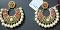 Earrings 7381 Golden chaand Pink CZ Pearls Earrings 7381 Golden chaand Pink CZ Pearls