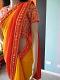 Orange & Yellow Shaded Saree & Ready Blouse! ( Festival Discount )