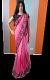 Inspired Pink Shaded Saree w/ Black Sequin Blouse -(Festival Discount)