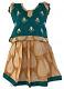Mango & Blue Pattu Pavada - Size 12 0 to 6 months ( Clearance Sale)