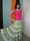 Cotton floral Printed Long Skirt & Pink Crop Top