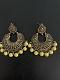 Traditional Black Plated Yellow Bead Earrings Traditional Black Plated Yellow Bead Earrings