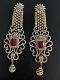 Bridal Tear Drop Ruby Crystal Colored Danglers Bridal Tear Drop Ruby Crystal Colored Danglers