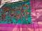 Radha Krishna Printed Fuchsia Kalamkari Silk saree