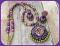 Lovely Peacock Teracotta Set w/ Jhumkas in Purple & Pink