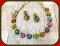 Colorful Floral Multicolor Terracotta Necklace w/ Jhumkas Colorful Floral Multicolor Terracotta Necklace w/ Jhumkas