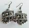 Silver Finish Oxidized Silver Plated Ethnic Jhumka Earrings