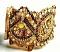Meenakari Gemstone Multicolor Indian Kada / Hinged Bracelet Bangle w/ Pin