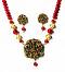 Gold Plated Oxidized Temple Jewelry w/ Laxmi Goddess Theme Gold Plated Oxidized Temple Jewelry w/ Laxmi Goddess Theme