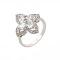 Silver Plated Cocktail Rng w/ Clear Cubic Zirconia & Crystals Sizes 6-9