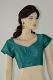 Teal Green Pure Dupion Silk Ready Made Blouse S-2XL