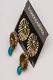 Teal Stone Studded Traditional Antique Finish Earrings Teal Stone Studded Traditional Antique Finish Earrings