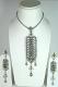 Green & Silver Color Stone Studded Pendant Set Green & Silver Color Stone Studded Pendant Set