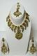 Teal Green & Gold Color Stone Studded Pendant Set Teal Green & Gold Color Stone Studded Pendant Set