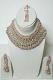 Pink & Silver Color Stone Studded Pendant Set