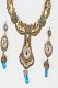 Blue & Golden Color Stone Studded Necklace Set