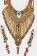 Multi Color Stone Studded Gold Plated Necklace Set