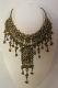 Multicolor Gold Plated Heavy Polki Studded Necklace Set