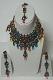 Black Color antique finish set w/ Multi color Stones Studded Pendant Set Black Color antique finish set w/ Multi color Stones Studded Pendant Set