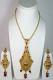 Maroon Golden Color Polki Studded Necklace Set Maroon Golden Color Polki Studded Necklace Set