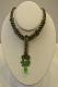 Green & White Stone Studded Victorian Necklace Set Green & White Stone Studded Victorian Necklace Set