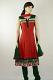 Red Green Cotton Readymade Churidar Kameez Red Green Cotton Readymade Churidar Kameez
