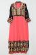 Ruby Pink Black Georgette Anarkali Readymade Churidar Suit