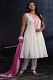 White & Pink Cotton Readymade Churidar Kameez Suit