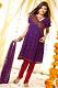 Purple & Red Georgette & Silk Blend Unstitched Dress Material