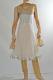 Light Brown & White Net Readymade Anarkali Churidar Kameez Suit