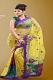 Yellow Violet Green & Multicolor Designer Net Brasso Saree w/ Blouse Yellow Violet Green & Multicolor Designer Net Brasso Saree w/ Blouse