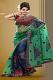 Teal Green Navy Blue & Multicolor Designer Net Brasso Saree w/ Blouse Teal Green Navy Blue & Multicolor Designer Net Brasso Saree w/ Blouse