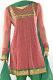 Red Onion color Georgette Readymade Churidar Kameez
