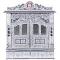 Pure Silver- Puja Mandir - Wooden Hindu Altar 22" Oxidized Mandir w/ Doors Pure Silver- Puja Mandir - Wooden Hindu Altar 22" Oxidized Mandir w/ Doors