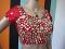 Party Wear Hot Red Mirror Work Blouse Party Wear Hot Red Mirror Work Blouse
