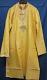 Men's Plus Size Golden Tussore Kurta & Maroon Tussore Pajama Set