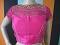 Designer Pink See-through with Gold work Blouse 