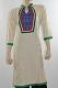 Long Half White Elegant Cotton Kurti Tunic M/L