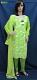 Green Velvet Georgette Kameez Dupatta Pakistani Palazzo Pants (L) #8404 05