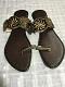 Brown Women Fancy Sandals Slippers w/ Black Gold Design - 10 Brown Women Fancy Sandals Slippers w/ Black Gold Design - 10