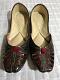 Women's Punjabi Jutti Gurgabi Khussa Shoes in Gray Maroon - 5
