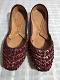 Sequin Work Punjabi Jutti Khussa Shoes in Maroon for Women - 4 Sequin Work Punjabi Jutti Khussa Shoes in Maroon for Women - 4