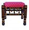 Handcrafted Sankheda Style Wooden Ottoman / Stool - Black Gold 16"X16" Handcrafted Sankheda Style Wooden Ottoman / Stool - Black Gold 16"X16"