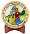 Gorgeous Design Minawork Radha Krishna Plate w/ Wooden Stand Gorgeous Design Minawork Radha Krishna Plate w/ Wooden Stand