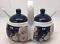 Ceramic Twin Condiment Set w/ Handle & Floral Print Ceramic Twin Condiment Set w/ Handle & Floral Print